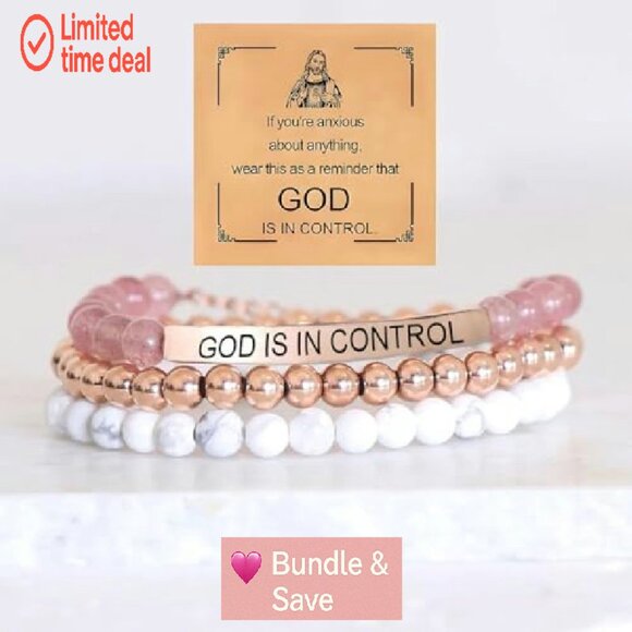 Stainless Steel Stretch Bracelet with Inspirational Engraving Adjustable Fit - Picture 6 of 7